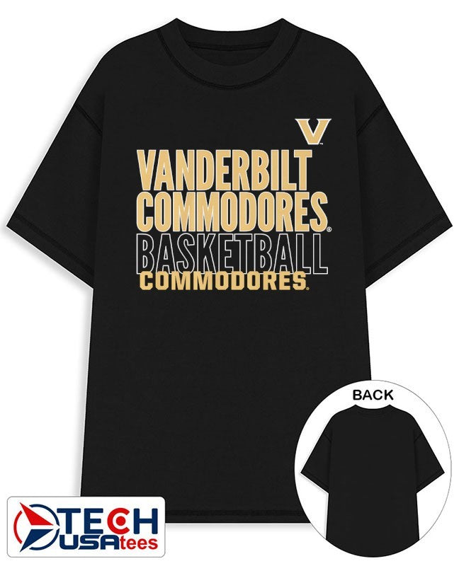Vanderbilt Commodores Basketball text logo overlay shirt