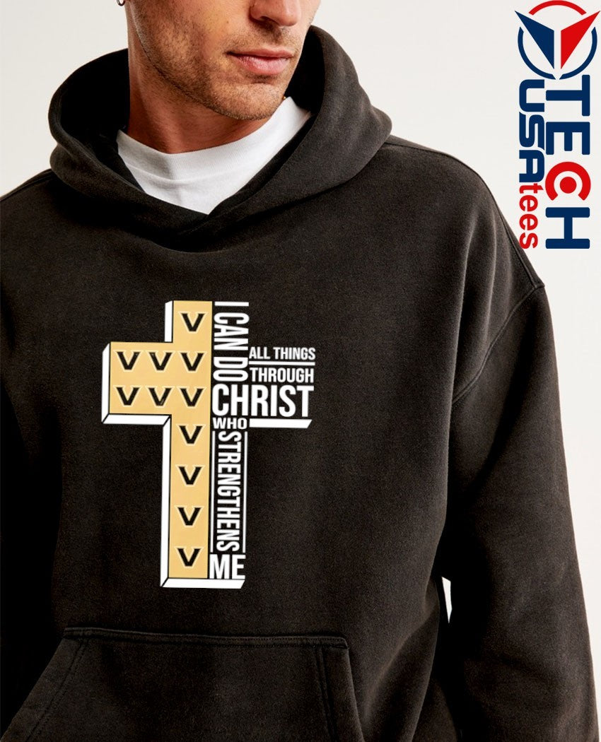 Vanderbilt Commodores Women’s Basketball cross I can do all things through christ who strengthens me shirt