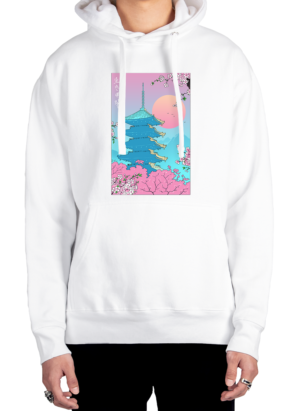 Vaporwave Pagoda Hoodie