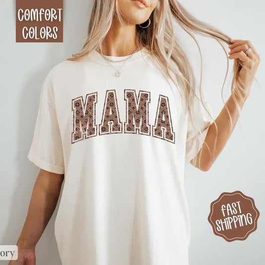 Varsity Letter Mama Shirt, Mom Tshirt, Gift for Mom