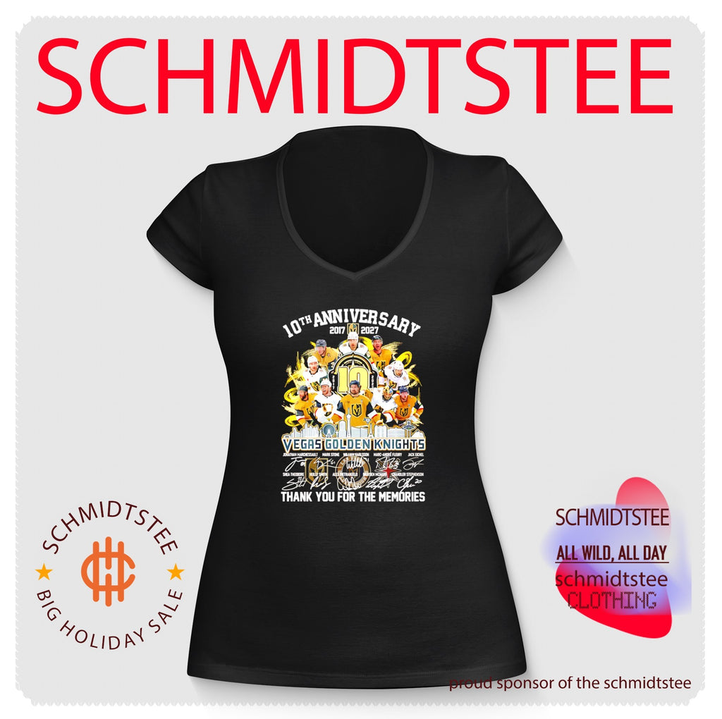 Vegas Golden Knights 10th Anniversary 2017 2027 thank you for the memories shirt