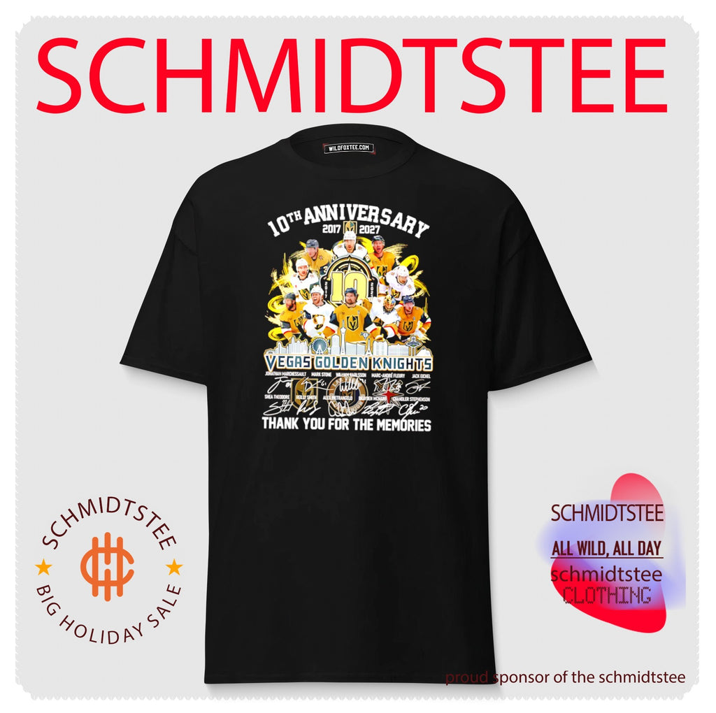 Vegas Golden Knights 10th Anniversary 2017 2027 thank you for the memories shirt