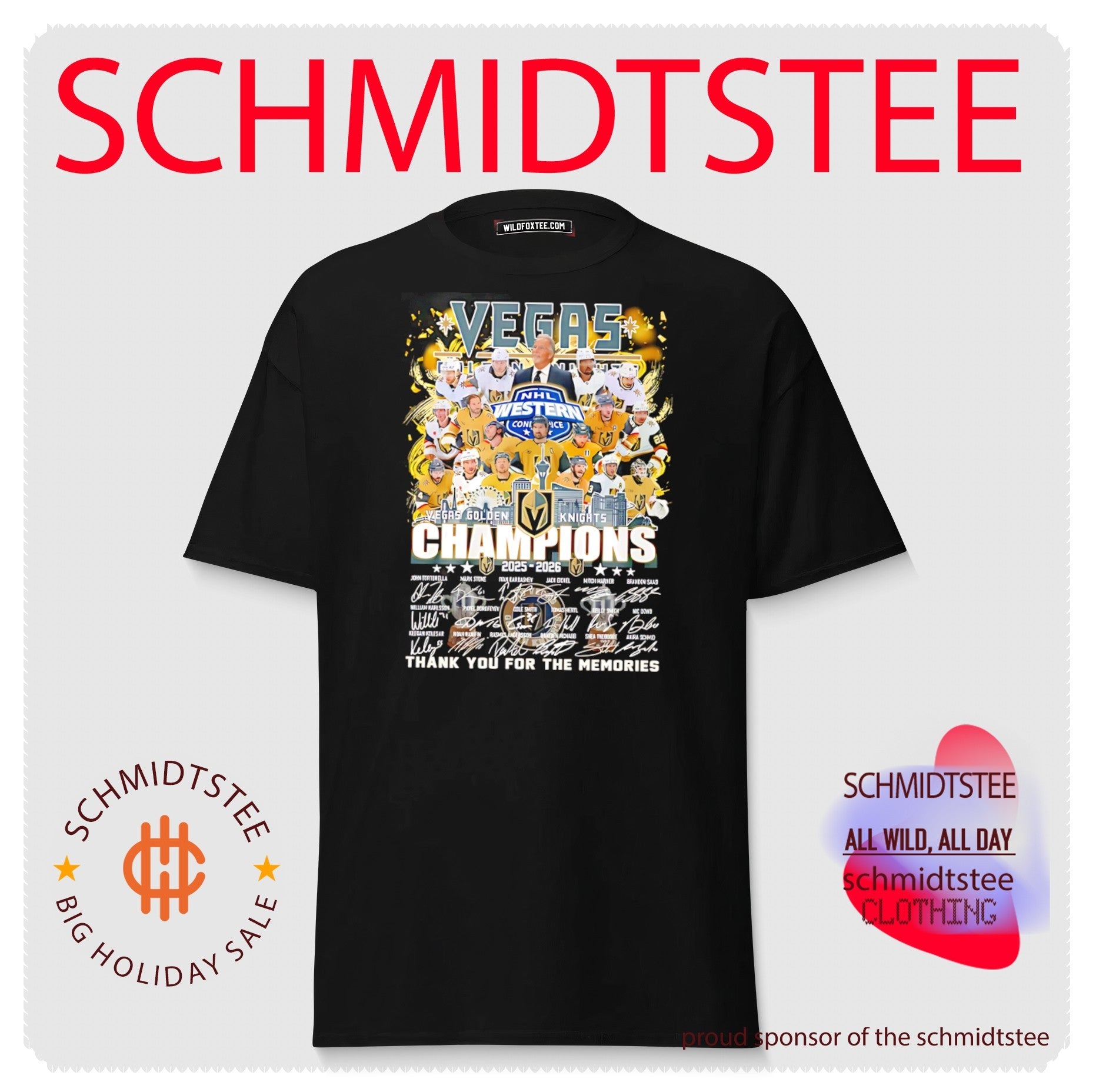Vegas Golden Knights 2025 2026 thank you for the memories shirt