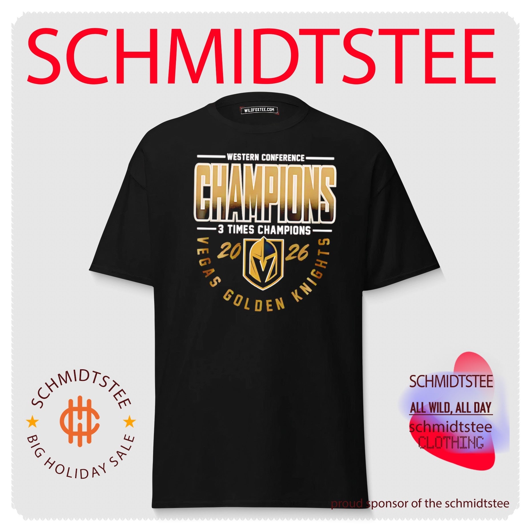 Vegas Golden Knights Western Conference Champions 3 Times Champions shirt