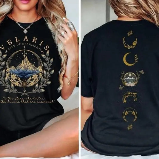 Velaris ACOTAR Shirt, Velaris City Of Starlight, The Night Court Shirt, SJM Merch Shirt, Court of Dreams, Rhysand, Full Color, For Women Top Womenswear
