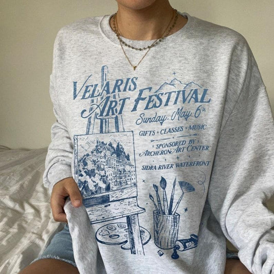 Velaris Art Festival Sweatshirt | ACOTAR Night Court Bookish Sweatshirt