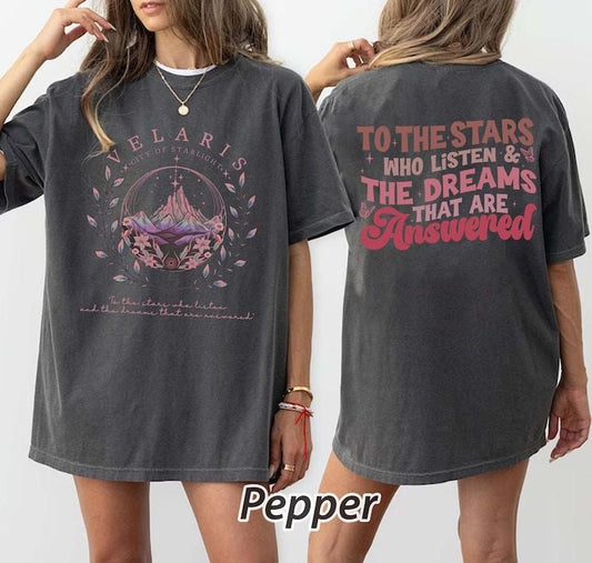 Velaris Double Sided Shirt, Velaris City Of Starlight T-Shirt, The Night Court Shirt, Velaris Shirt, SJM Sweatshirt, ACOTAR Shirt
