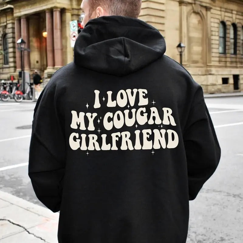 Victoria Maxwell, I Love My Cougar Girlfriend Shirt, BF Gift, Funny Gift for Him, Boyfriend Gift, I Love My Girlfriend Tee, I Heart My Cougar Shirt, Valentines Gift, Gift for boyfriend, Menswear, Top