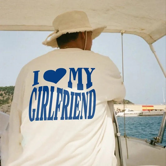 Victoria Maxwell, I Love My Girlfriend Shirt, Funny Saying Shirt, Gift for Boyfriend, I Heart Tee, Valentines Day Shirt,Unisex Sweatshirt,Funny Valentine Gift