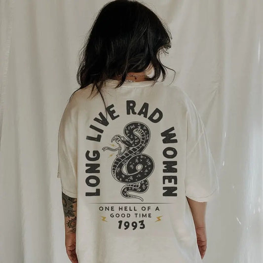 Victoria Maxwell, Womenswear Graphic Tee, Vintage Crewneck T-Shirt, Long Live Rad Women Tee, Trendy aesthetic boho comfort colors tee, feminist girl power shirt, Gift for herstyle{n002}2