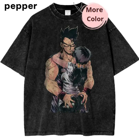 Videl vs Son Gohan Dragon Ball Z Vintage Tee, Anime Shirt, DBZ Shirt, anime Graphic Tee,  vintage clothing men, anime clothing, Menswear Top Shortsleeve