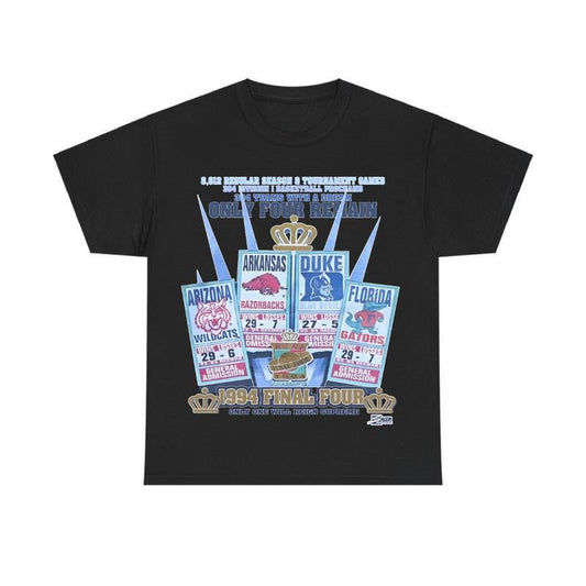 Vinatge Style 1994 NCAA Final Tour Only Four Remain Tee, Vintage NCAA Shirt, Sport Shirt, Graphic Shirt for Women, for Men