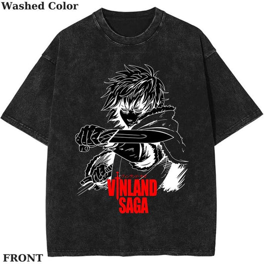 Vinland Saga Thorfinn's Vintage Graphic Tee, Anime Glory Shirt, vintage clothing, Womenswear Cotton Top Streetwear Shortsleeve Gamis