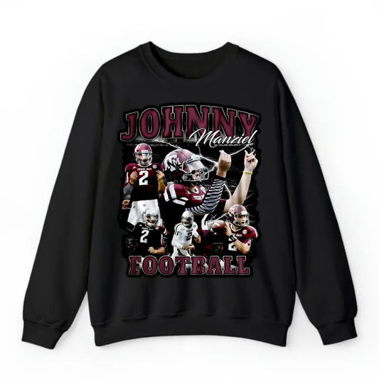 Vintage 90s Graphic Style Johnny Manziel Sweatshirt, Hoodie, Retro Johnny Manziel Oversized Shirt, Football Shirt, Sport T-shirt, Trendy Shirt, Graphic Sweatshirt For Men, Women