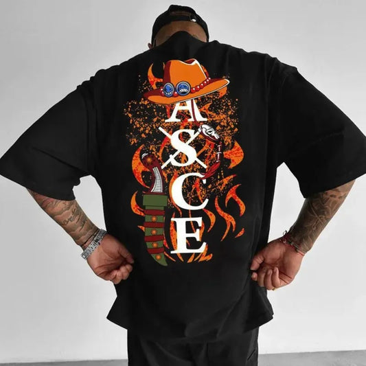Vintage ASCE One Piece Unsiex T-shirt, Cool Staw Hat One Piece Anime Sweatshirt, Portgas D. Ace Hoodie, Love Manga Anime Merch, Gift For Her Him Sweatshirt, Hoodie, Comfort Colors
