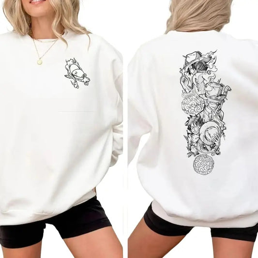 Vintage Anime Shirt, Anime T-Shirt Hoodie Sweatshirt, Anime Japanese Shirt, Manga Shirt, Onepiece Shirt, Anime Shirt, Gift For Him, Gift For Her, Sweatshirt, Hoodie. Cotton Menswear, Sweatshirt, Hoodie