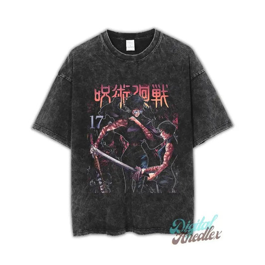 Vintage Anime Wash Tee, Retro #Japan-Inspired Oversize Shirt Sweatshirt, #Hoodie, Comfort Colors