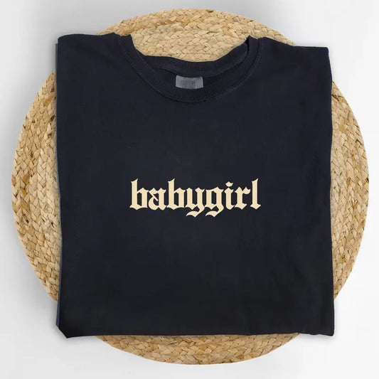 Vintage Babygirl Comfort Colors Shirt, 90s Aesthetic Y2K Graphic Tee, Retro Baby Girl Unhinged Tees, Indie Style Oversized T-shirt