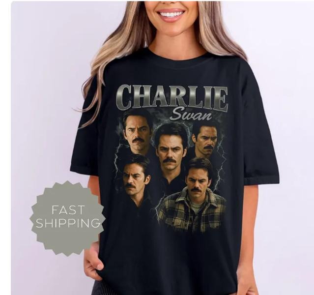 Vintage Charlie Swan Vintage 90's shirt, Twilight Billy Burke Fan Made Tee , Retro 90s bootleg T-Shirt