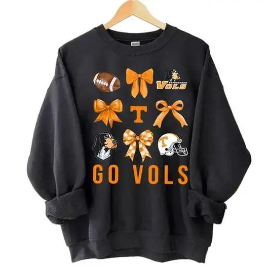 Vintage Coquette Tennessee Volunteers Football NCAA Team Shirt, Graphic NCAA University Sport Team Shirt, Gift Top Cotton Unisex For Fan, Men, Women