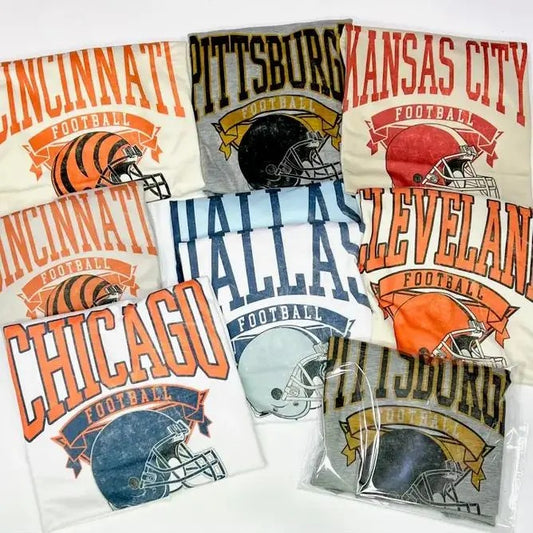 Vintage Football T-shirt, Hometown Teams Tee, Football Retro Tshirt, Football Thowback Tee, All Teams Football Tshirt, Kansas City football tee, Vintage Graphic Tee for Men, for Women, Sport Tee