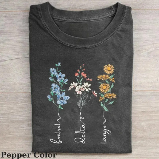 Vintage Foxtrot Delta Tango FDT T-shirt, Love Flower  Tee , FDT TShirt, Gift for him, Gift for her, UNISEX Tshirt