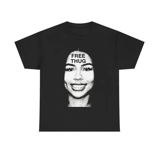 Vintage Free Thug Graphic T-Shirt Casual Classic Cotton Retro Top Comfy Tee Tshirt Streetwear Menswear Day