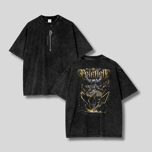 Vintage Frieren Heavy Washed Shirt, Frieren: Beyond Journey's End Shirt, Unisex Anime T-Shirt, Streetwear & Gym Style, Classic Cotton