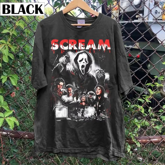 Vintage Ghostface Halloween T-Shirt, Halloween Ghost Face Sweatshirt, Horror Ghostface Halloween Sweater, Halloween Ghostface Vintage Tee Shirt, Scary Movies Halloween T-Shirt, Ghostface Tee Shirt, Halloween Horror Characters Sweatshirt