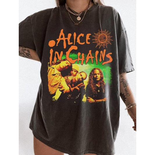 Vintage Hot Alice In Chains Band Member Men S-5XL Tee Unisex Shirt, Retro Alice In Chains Tee Gift, Gift For Her, Music Tour Shirt, vintage Graphic Tee, Gift for men and women