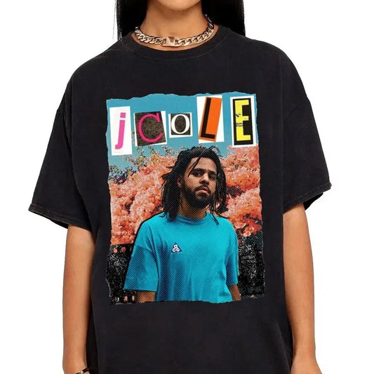 Vintage J Cole Newspaper Style Shirt, J Cole T-Shirt, Cole Merch Shirt, Rapper TShirt, J Cole Tour 2024 Shirt, Shirt For Fan Jcole