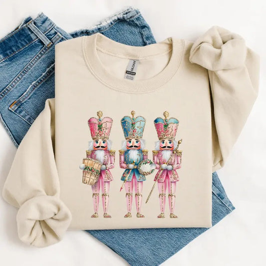 Vintage Nutcrackers Sweatshirt, Nutcracker Christmas Shirt , Christmas Vibes Tee, Christmas T-shirt, Cute Christmas Sweatshirt, Full Color Print