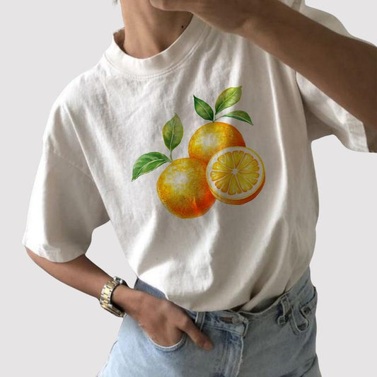 Vintage Orange Shirt, Aesthetic Orange Graphic Shirt, Fruit Graphic Tees For Women, Vintage Fruits Tees, Orange Tee, Funny Gift For Fruits Lover, Comfort Colors Shirt For Girl, Women's Tops, Oversized Womenswear, Cotton Fabric Relaxed Fit Chic Style