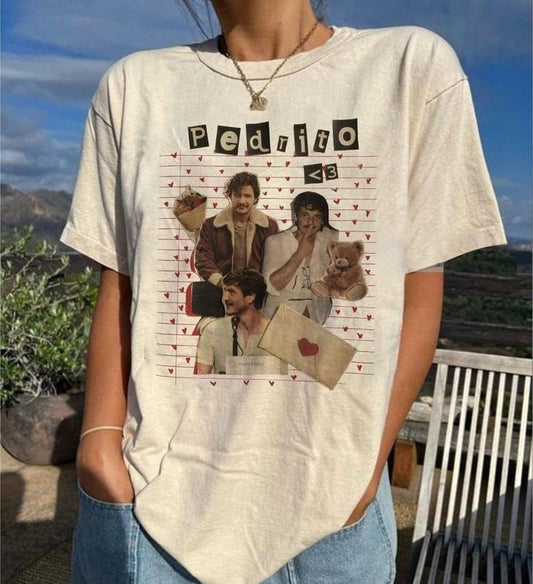 Vintage Pedro Pascal T-Shirt, Celebrity Tribute Music Fan Gift