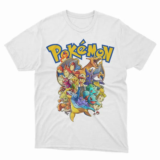 Vintage Pokemon Characters Shirt, Man Vintage Tee