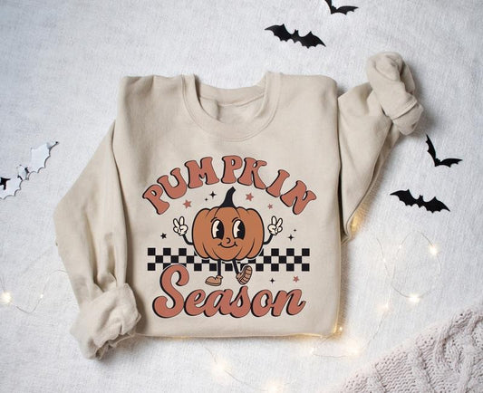 Vintage Pumpkin Season Sweatshirt, Fall Pumpkin Spice Season Sweater, Halloween Pumpkin Crewneck, Autumn Fall Halloween Gift Shirt