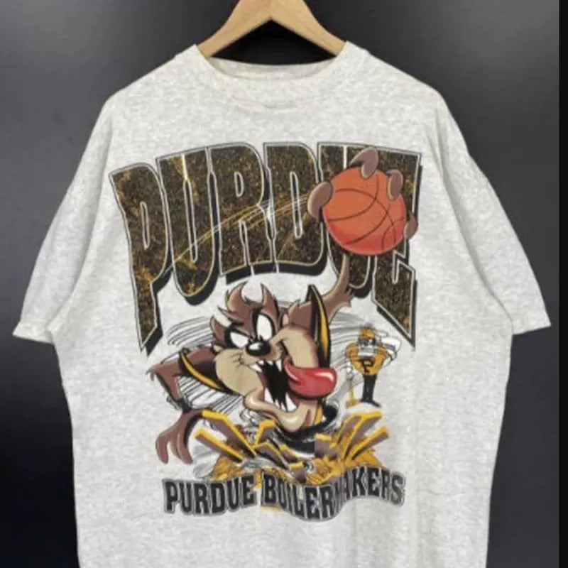 Vintage Purdue Boilermakers Looney Tunes Taz Shirt, Purdue University Shirt Menswear Top