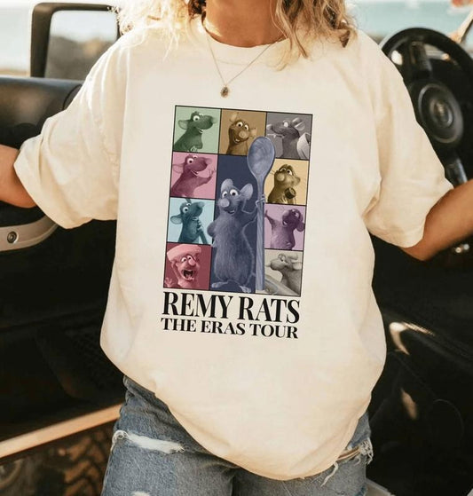 Vintage Remy Rats The Eras Tour Shirt, Vintage Remy Rats Shirt, Mouse Chef Shirt,  Rats Chef Shirt, Ratatouille Movie Shirt Top Womenswear