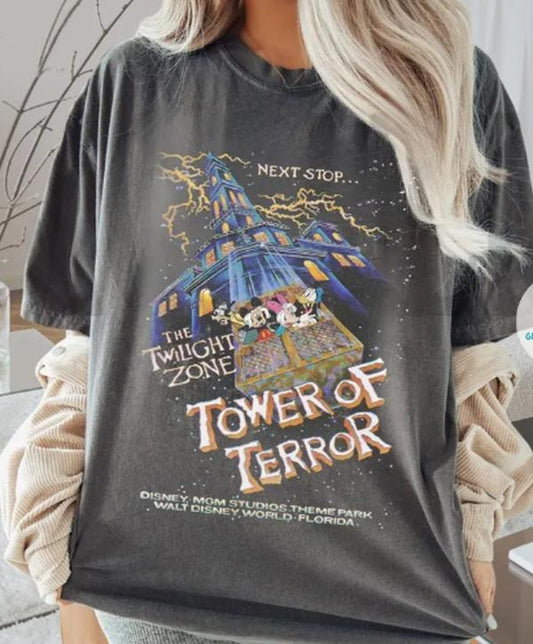 Vintage Retro Tower Of Terror Shirt,  Twilight Zone Shirt,Hollywood Studios Shirt, WDW trip tee