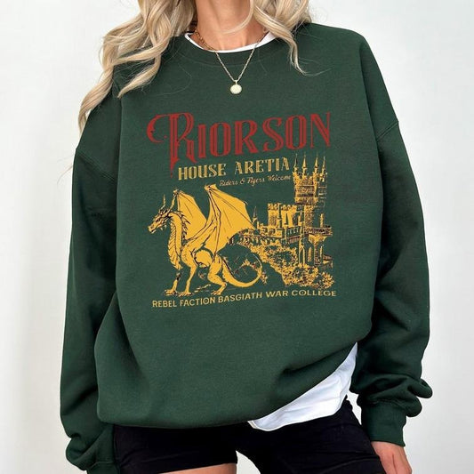Vintage Riorsin House Aretia Shirt, Fourth Wing Shirt, Onyx Storm Tee Shirt, Bookish Lover Shirt, Dragon Ride Shirt, Gift For Fan