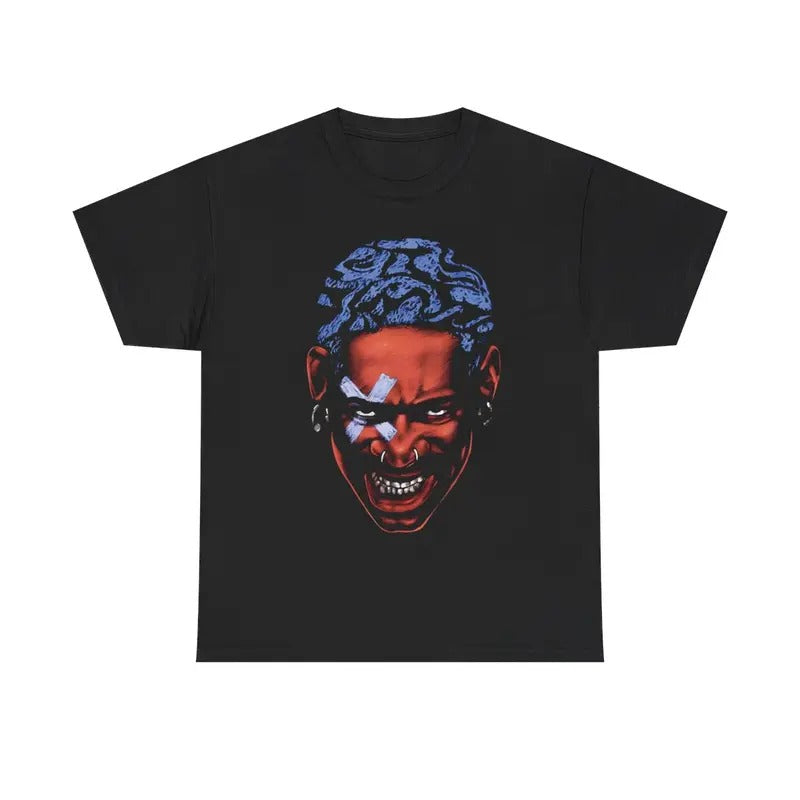 Vintage Rodman Inspired Shirt Streetwear Hip Hop Rap Basketball Hoop Fan Graphic Tee Hall of Fame Vibes
