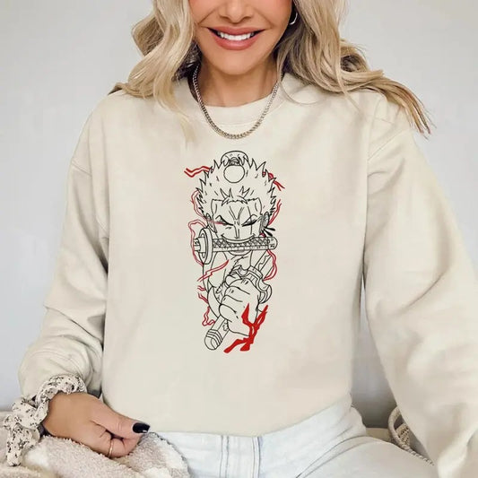 Vintage Roronoa Zoro Wano Ver One Piece T-Shirt Hoodie Sweatshirt, Zoro Anime Sweatshirt Graphic Anime Tee Anime Lovers Shirt Japanese Anime Tees T-shirt Anime Manga Shirt Hoodie Gift For Fans Gift For Men Gift For Women Anime Lovers Shirt. Sweatshirt, Ho