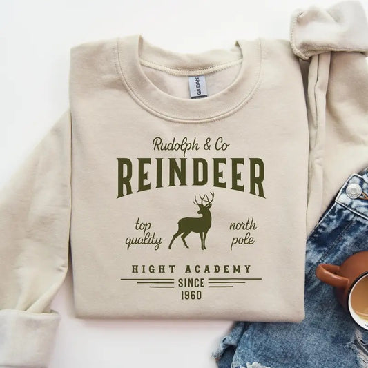 Vintage Rudolph Sweatshirt, Gift For New Year, Christmas Reindeer T-shirts, Retro Xmas Sweatshirt, Vintage Rudolph Christmas Sweatshirt