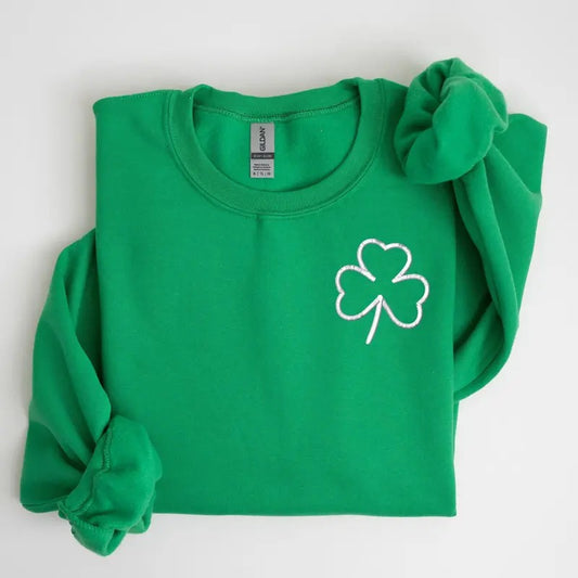 Vintage Shamrock, Embroidered St Patrick's Day Sweatshirt