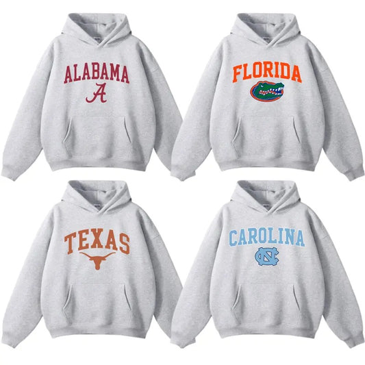Vintage Sport Teams NCAA Collection Unisex Crewneck Sport Grey Hoodie, Graphic Team Collection Hoodie, Gift For NCAA Fan