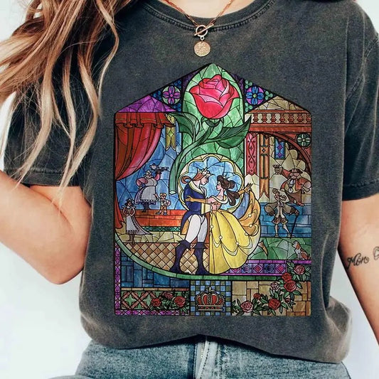 Vintage Tale As Old As Time Comfort Color T Shirt, Beauty n The Beast Shirt, Beauty Belle Tshirt, Princess Reads Book, Booktok Shirt