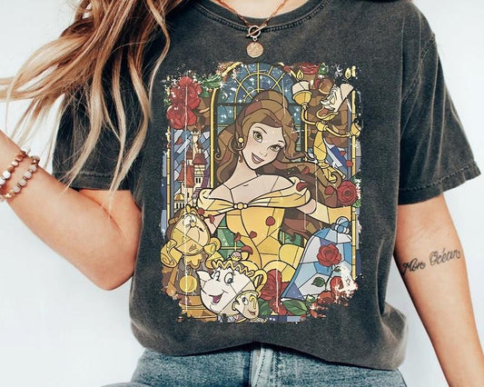 Vintage Tale As Old As Time Comfort Color T Shirt, Beauty n The Beast Shirt, Beauty Belle Tshirt, Princess Reads Book, Booktok Shirtstyle{n002}2