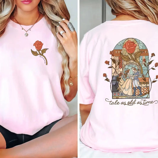 Vintage Tale As Old As Time Shirt, Beauty n The Beast Shirt, Gift for her Sweatshirt, Hoodie