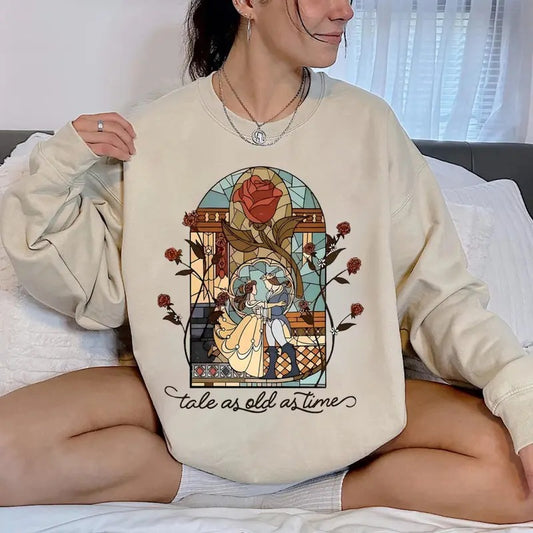 Vintage Tale As Old As Time Sweatshirt, Beauty And Beast T-Shirt, Belle Beauty Princess Shirt, Gift For Her