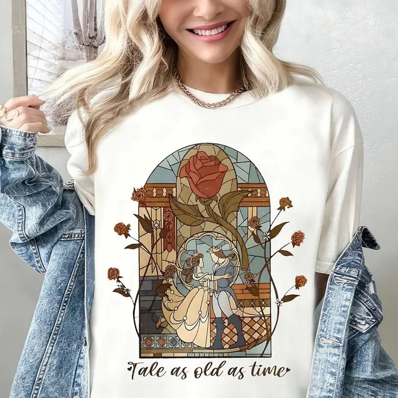 Vintage Tale As Old As Time T-Shirt, Princess Belle Sweatshirt, Beauty Princess Tee Shirt, Magic Kingdom Shirt